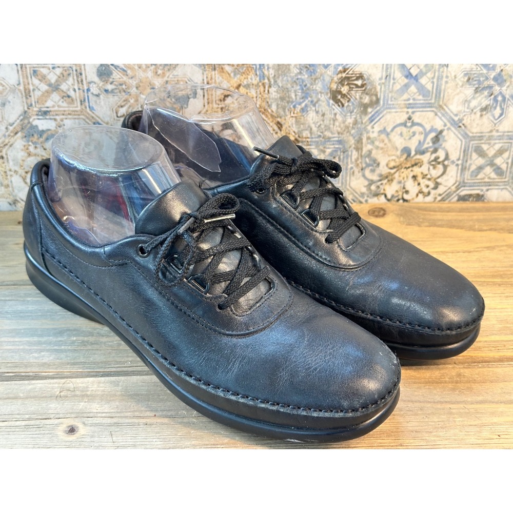 SAS Walking Shoes Tripad Comfort Leather Womens 8.5 N Black Good
